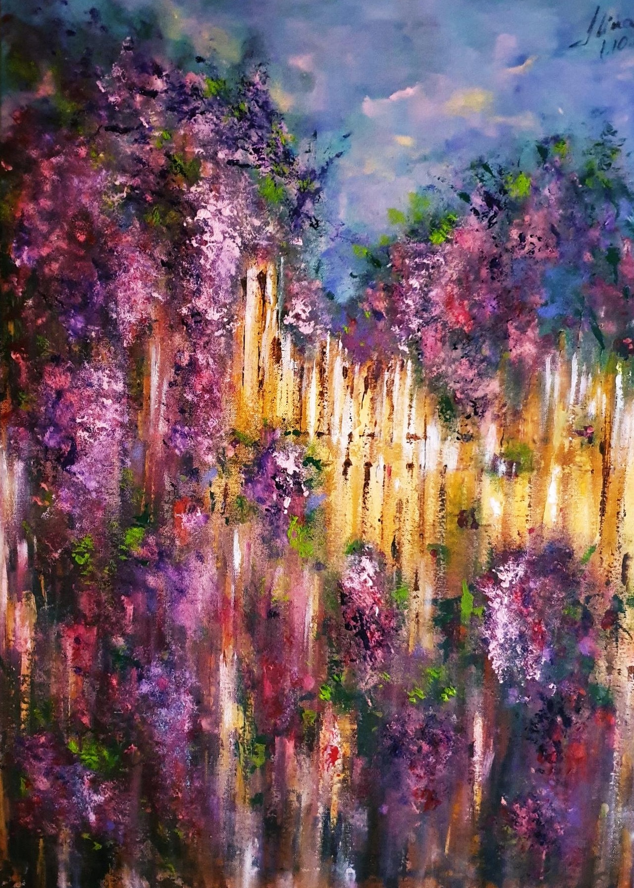 ArteDiAlina.com painting: Symbiosis with the fence 2